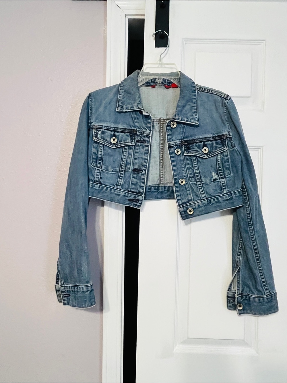 Seven7 Light Blue Cropped Denim Jacket
